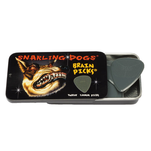 D'andrea Snarling Dog Brain Picks 1mm 12pc Tin