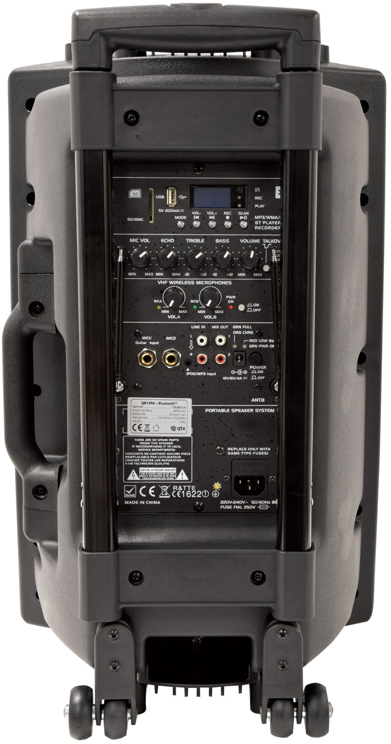 QR12PA Portable PA w/ 2 Wireless Mics