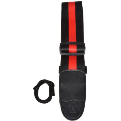Nylon Black & Red Guitar Strap