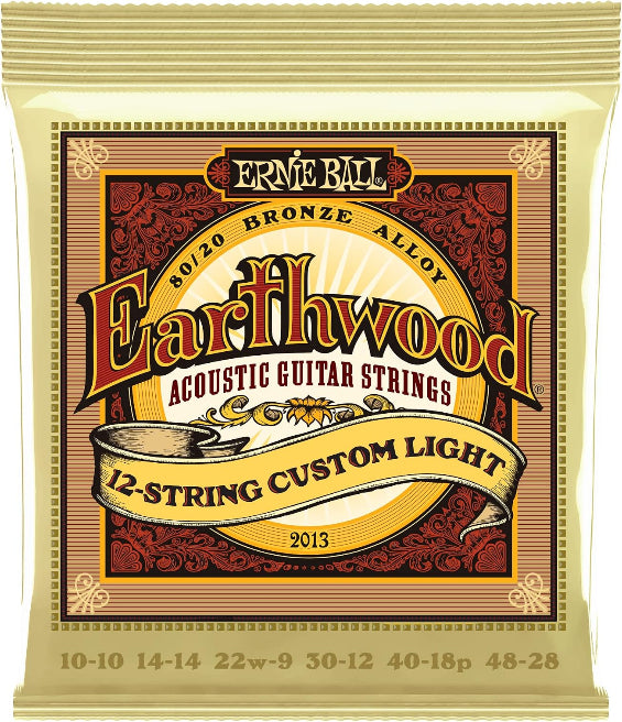 Ernie Ball Earthwood 12 String Custom Light 80/20 Guitar Strings - 10-48 Gauge