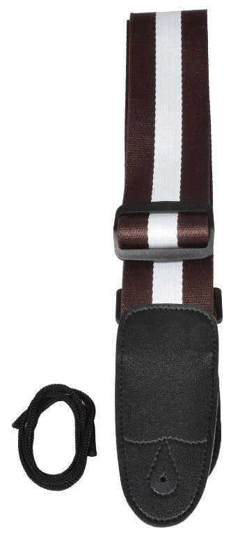 Nylon Brown & White Guitar Strap