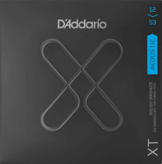 D'Addario XT 80/20 Bronze Light 12-53 Acoustic Guitar Strings