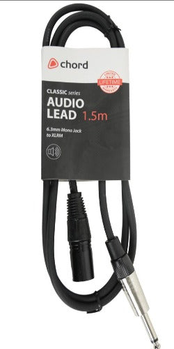 Chord Mono Jack to XLR Male 6m