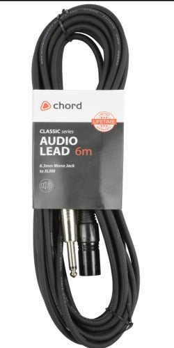 Chord Mono Jack to XLR Male 6m