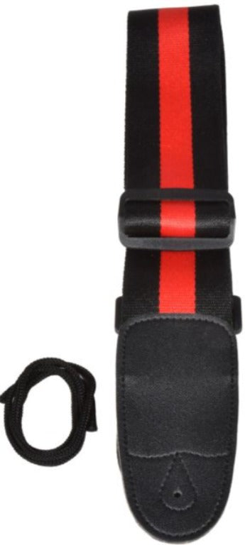 Nylon Black & Red Guitar Strap