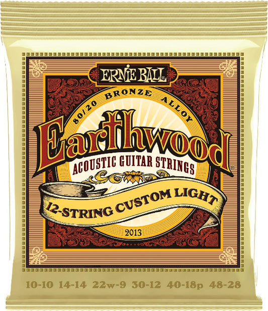 Ernie Ball Earthwood 12 String  Custom Light 80/20 Guitar Strings - 10-48 Gauge