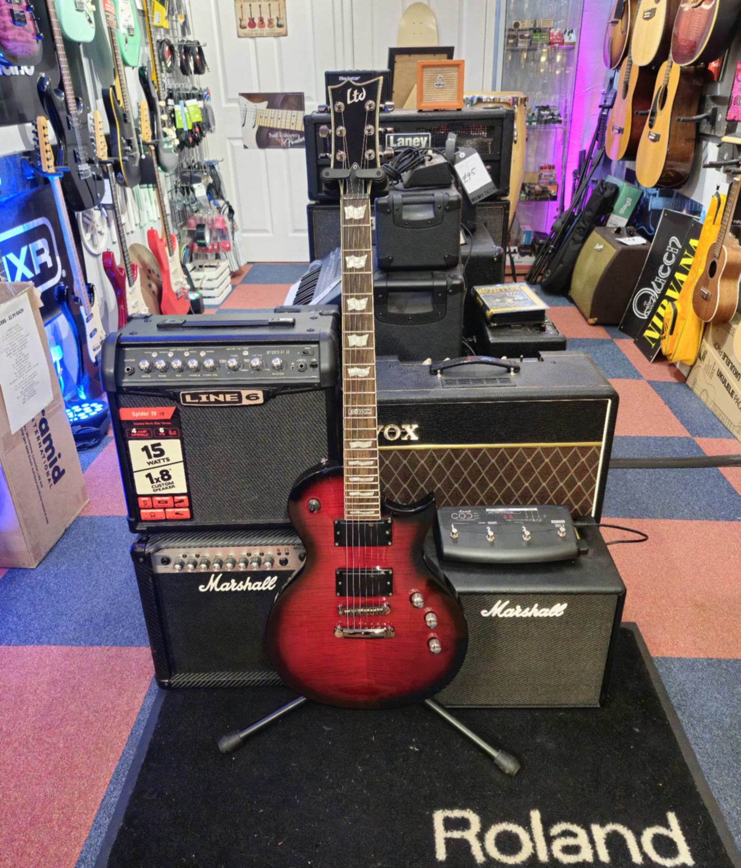 LTD EC330FM See Thru Black Cherry (Pre-owned)