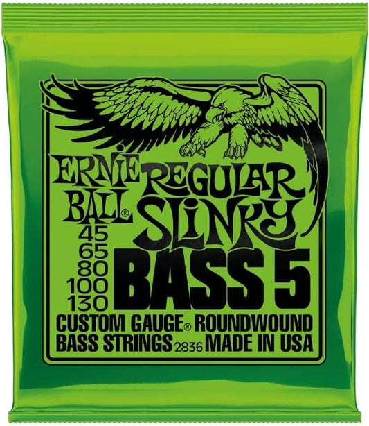 Ernie Ball Regular Slinky 5 String Bass Strings (.045 - .130)