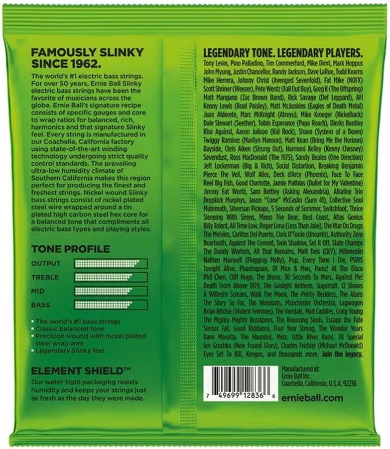 Ernie Ball Regular Slinky 5 String Bass Strings (.045 - .130)