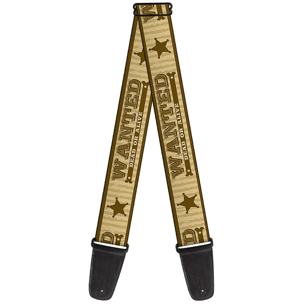 Buckle-Down Wanted Dead Or Alive Guitar Strap