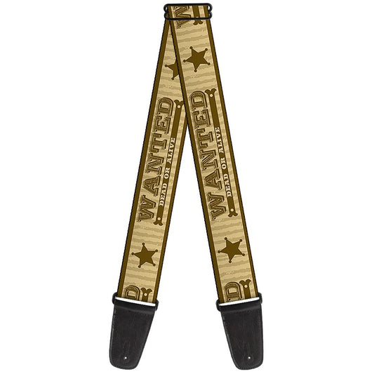 Buckle-Down Wanted Dead Or Alive Guitar Strap