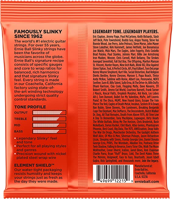 Ernie Ball Skinny Top Heavy Bottom Slinky 10-52 Electric Guitar Strings (.010 - .052)