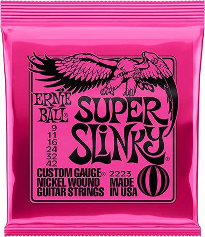 Ernie Ball Super Slinky 9-42 Electric Guitar Strings (.009 - .042)