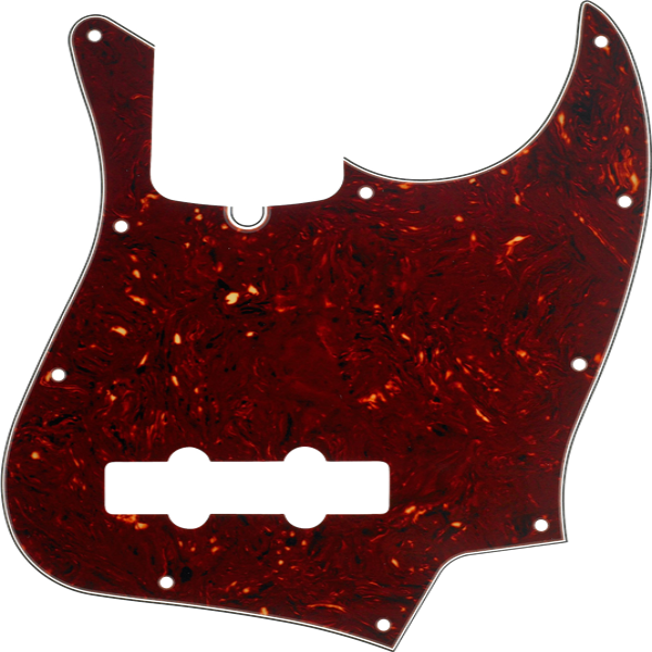 Fender Jazz Bass Pickguard 10-Hole Mount Tortoise Shell