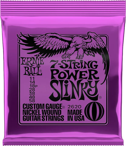 Ernie Ball 7 String Power Slinky 11-58 Electric Guitar Strings (.011 - .058)